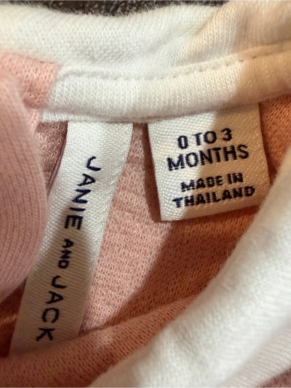Janie and Jack Baby Pink Quilted One-Piece with White Collar Sz 0-3M